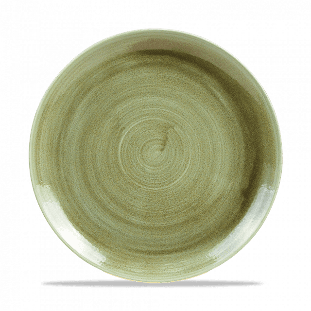 Churchill Stonecast Patina Coupebord plat - Ø260mm - Burnished Green