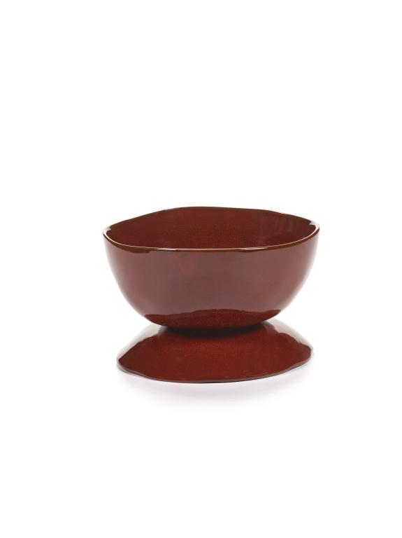 Serax La Mère tableware Schaal hoog op voet L - Ø205mm - H 130mm - Venetian Red