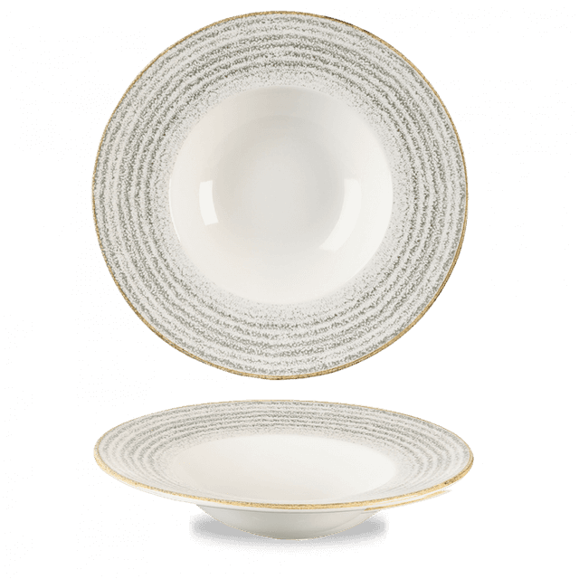 Churchill Studio Prints Homespun Bord diep met brede rand - Ø280mm - 0.468Ltr - Stone Grey