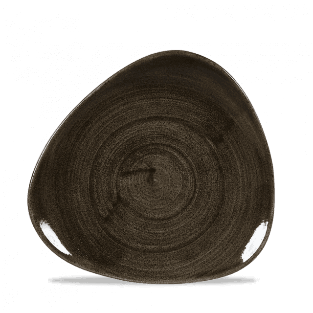 Churchill Stonecast Patina Bord plat driehoek - B 203mm - Iron Black