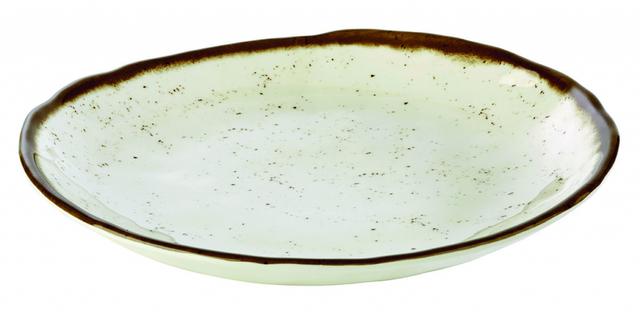 APS Bord diep Stone Art - Ø245mm - H 35mm - Wit/Bruin