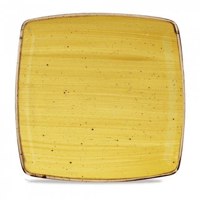 Churchill Stonecast Bord diep vierkant - 268x268mm - Mustard