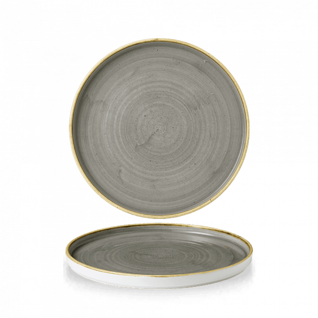 Churchill Stonecast Bord plat met opstaande rand - Ø210mm - Peppercorn Grey