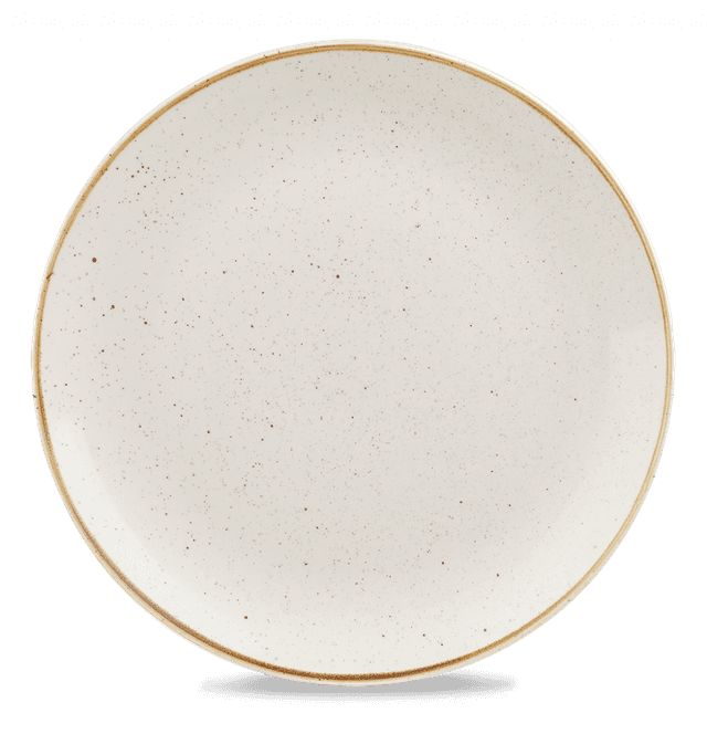 Churchill Stonecast Coupebord plat - Ø324mm - Barley White