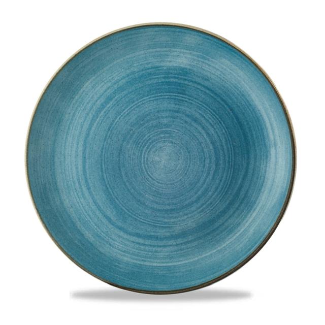 Churchill Stonecast Raw Coupebord plat - Ø288mm - Teal