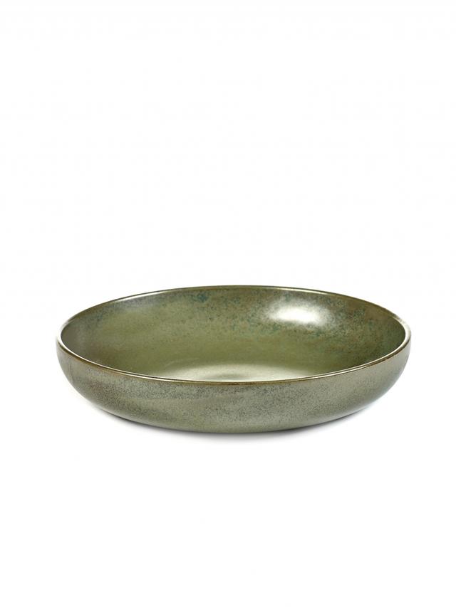 Serax Surface Bord diep L - Ø210mm - H 40mm - Camogreen