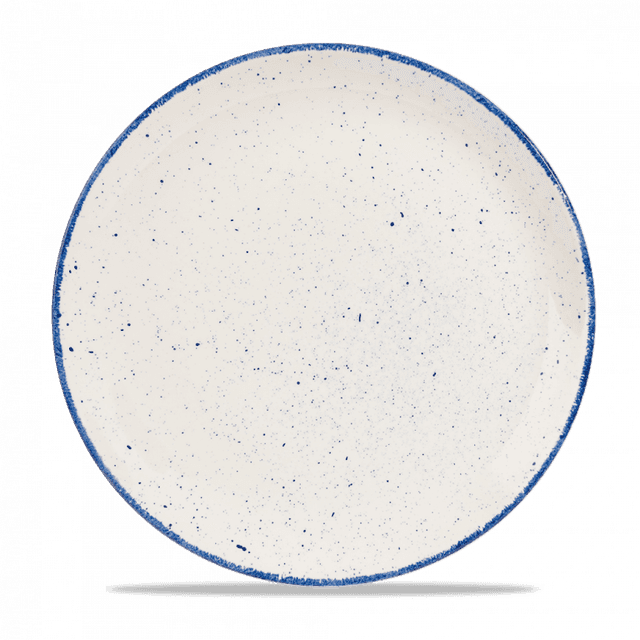 Churchill Stonecast Hints Coupebord plat - Ø288mm - Indigo Blue