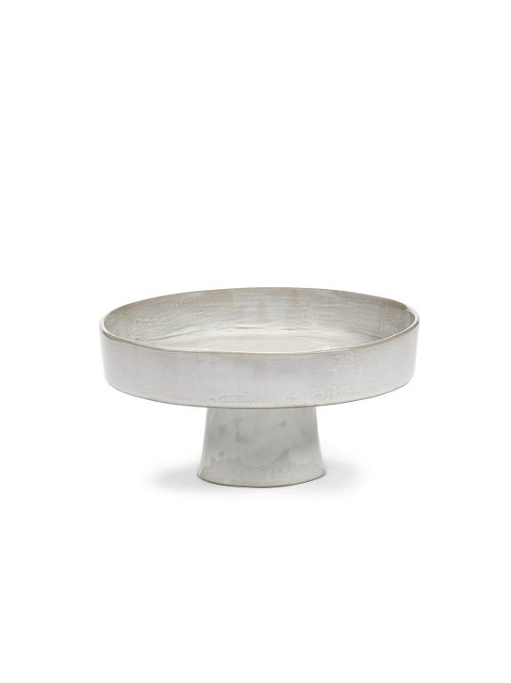 Serax La Mère tableware Plateau diep op voet L - Ø250mm - H 125mm - Off White