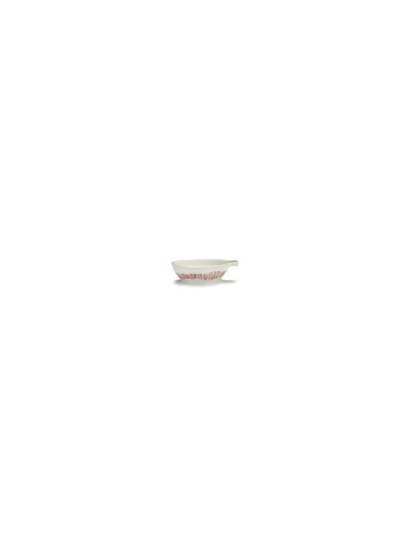 Serax Feast Tapasbord S - 90x75x30mm - White swirl/stripes red