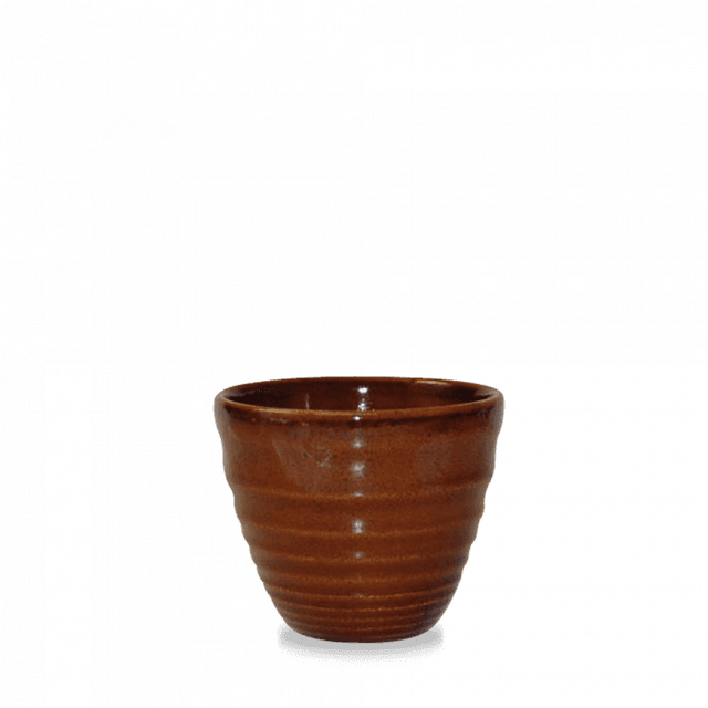Churchill Bit on the Side Friet mok geribbeld - Ø83mm - 0.28Ltr - Cinnamon Brown