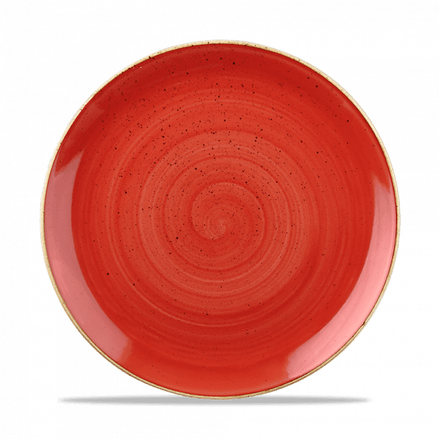 Churchill Stonecast Coupebord plat - Ø260mm - Berry Red