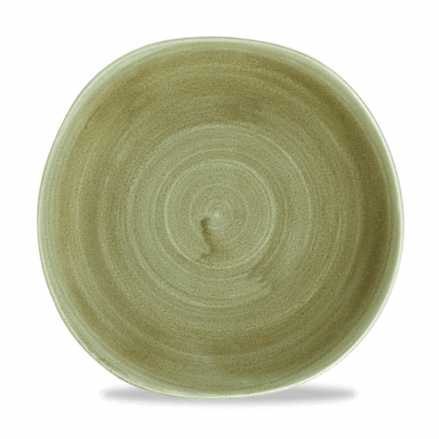 Churchill Stonecast Patina Bord plat organisch - Ø264mm - Burnished Green