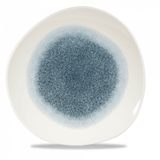 Churchill Studio Prints Raku Bord plat organisch - Ø286mm - Topaz Blue