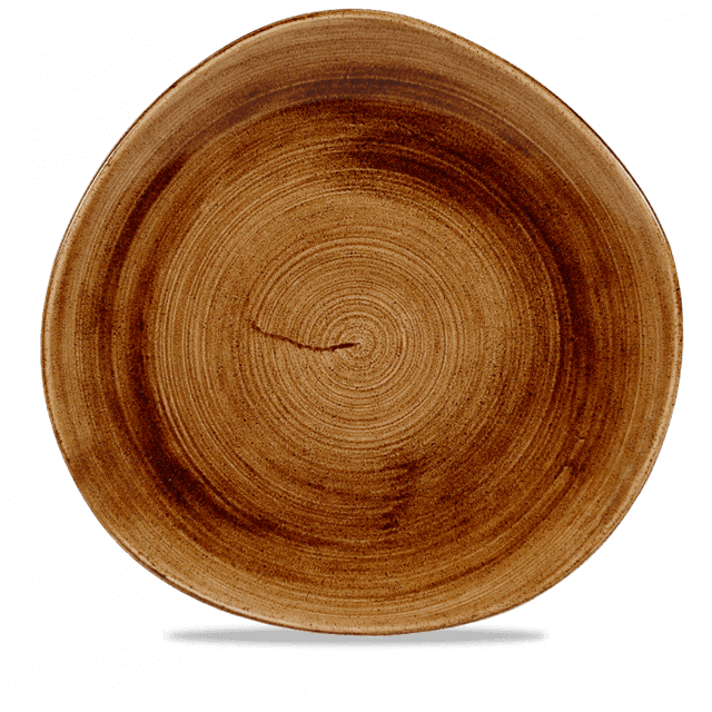 Churchill Stonecast Patina Bord plat organisch - Ø286mm - Vintage Copper