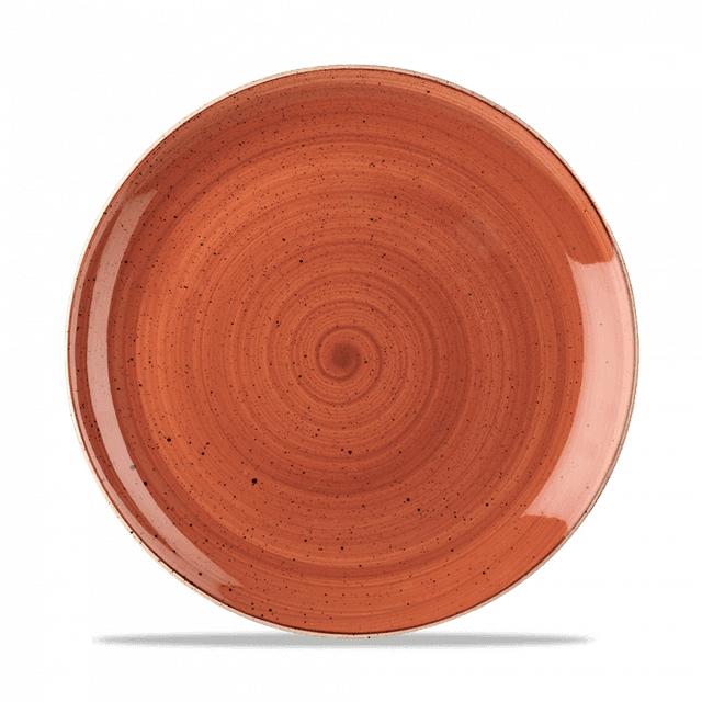 Churchill Stonecast Coupebord plat - Ø260mm - Spiced Orange
