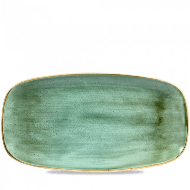 Churchill Stonecast Bord plat langwerpig - 355x189mm - Samphire Green