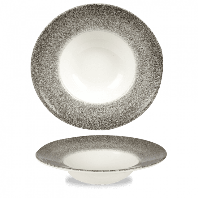 Churchill Studio Prints Raku Bord diep met brede rand - Ø280mm - 0.468Ltr - Quartz Black