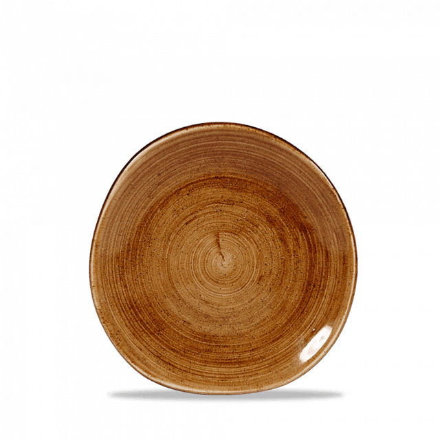 Churchill Stonecast Patina Bord plat organisch - Ø186mm - Vintage Copper