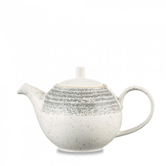 Churchill Studio Prints Homespun Theepot - H 105mm - 0.426Ltr - Stone Grey
