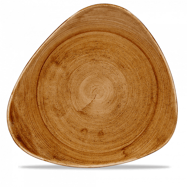 Churchill Stonecast Patina Bord plat driehoek - B 311mm - Vintage Copper