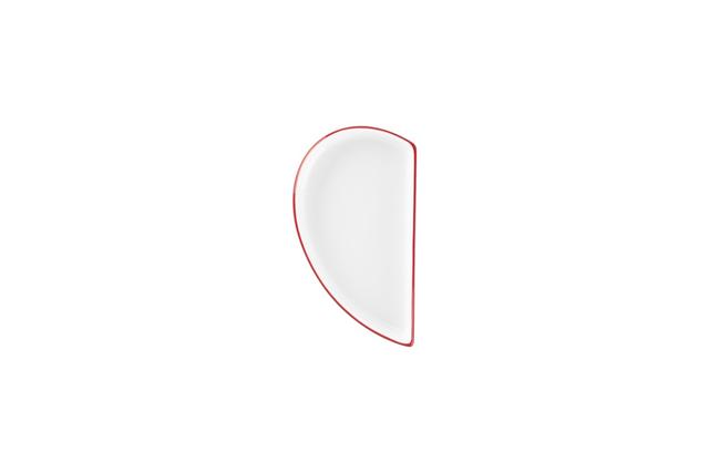 RAK Cliché Bord plat zonder rand links/deksel - 100x180x25mm - Red/White