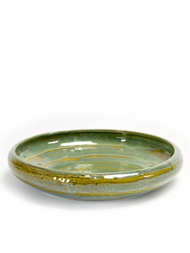 Serax Pure Schaal voor tabouleh Medium - Ø320mm - H 67mm - Zeegroen