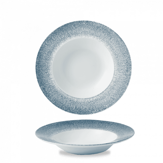 Churchill Studio Prints Raku Bord diep met brede rand - Ø240mm - 0.284Ltr - Topaz Blue