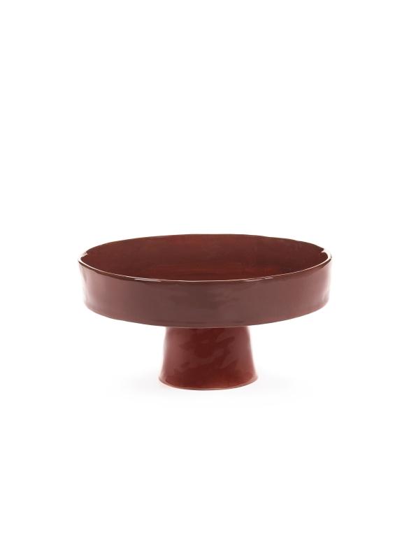 Serax La Mère tableware Plateau diep op voet L - Ø250mm - H 125mm - Venetian Red