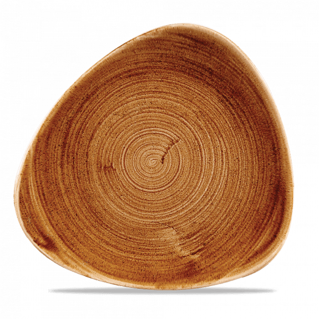 Churchill Stonecast Patina Bord plat driehoek - B 245mm - Vintage Copper