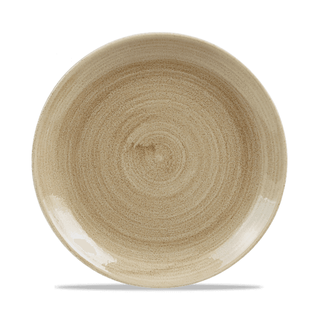 Churchill Stonecast Patina Coupebord plat - Ø217mm - Antique Taupe