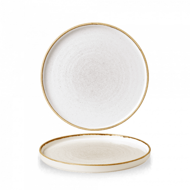 Churchill Stonecast Bord plat met opstaande rand - Ø210mm - Barley White