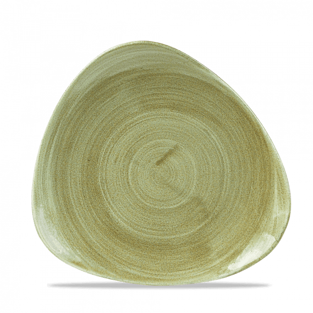 Churchill Stonecast Patina Bord plat driehoek - B 245mm - Burnished Green