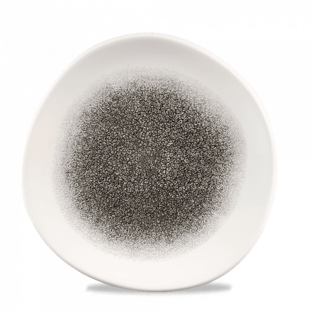 Churchill Studio Prints Raku Bord plat organisch - Ø210mm - Quartz Black