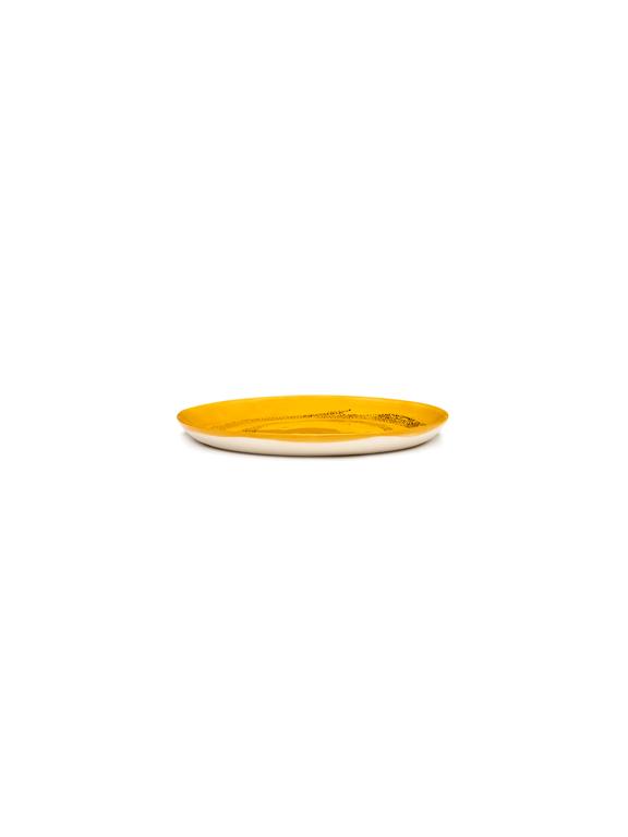 Serax Feast Bord M - Ø225mm - Sunny yellow swirl/dots black