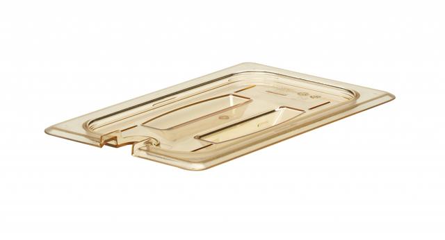 Cambro Deksel met lepeluitsparing en greep 1/4 GN - Amber