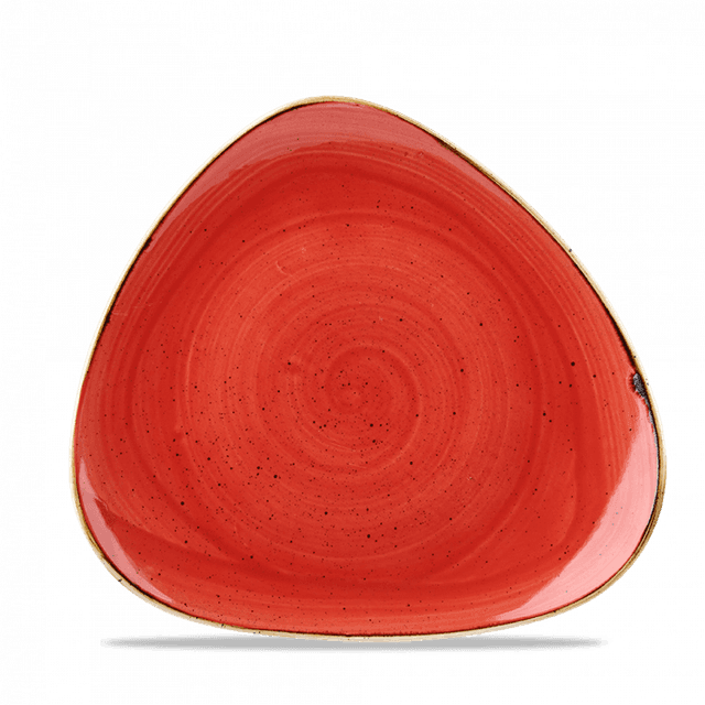 Churchill Stonecast Bord plat driehoek - B 203mm - Berry Red