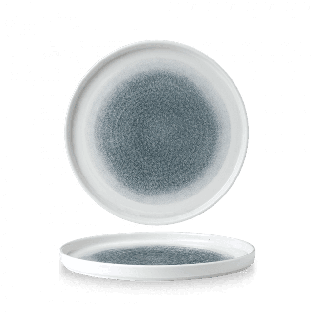 Churchill Studio Prints Raku Bord plat met opstaande rand - Ø260mm - Topaz Blue