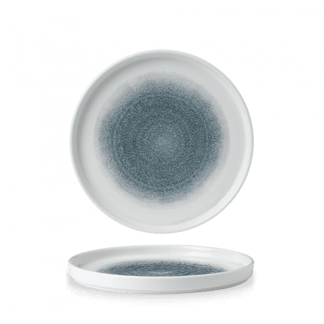 Churchill Studio Prints Raku Bord plat met opstaande rand - Ø210mm - Topaz Blue