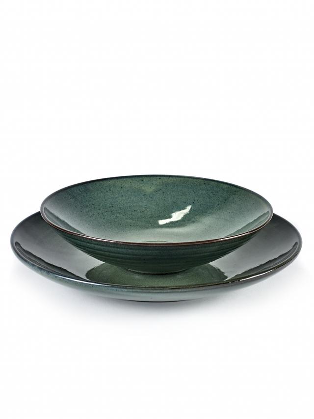 Serax Aqua Bord diep - Ø230mm - H 60mm - Blue speckle