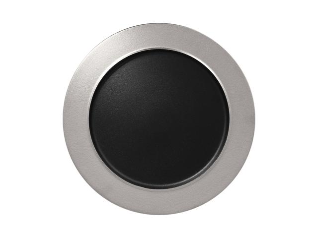 RAK Metalfusion Bord plat met rand - Ø320mm - Black/silver